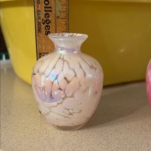 Elegant Cream Glass Vase